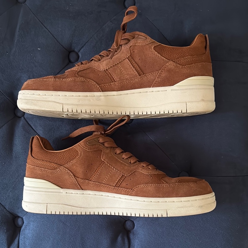 Polo Ralph Lauren Men's Brown Suede Master Sport Court Sneaker - Size: US 11.5 - Picture 6 of 13